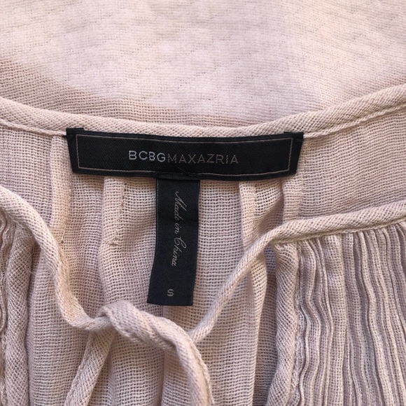 BCBGMAXAZRIA SLEEVELESS LINEN BLOUSE SZ SM TAUPE - Picture 6 of 6